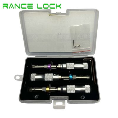 3Pcs Tubular Lock Pick Kit 7 Pin Professional Locksmith Tool Portable
