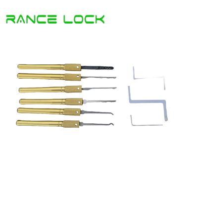 6 pièces Outils de serrurerie Fermeture à glissière compacte Outils de cueillette avec verrou
