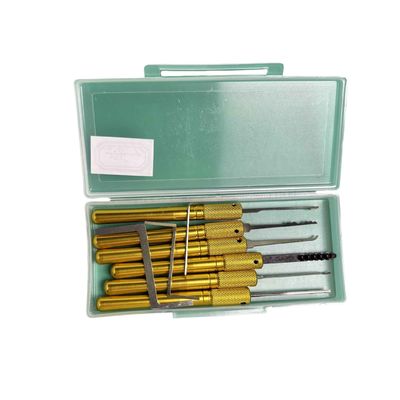 9 PCs Dimple Lock Pick Set Φορητές κλειδαριές από ανοξείδωτο χάλυβα με στρογγυλό λαβή